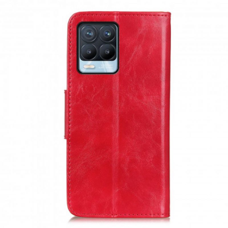 Flip Case Für Realme 8 / 8 Pro Retro-spaltleder