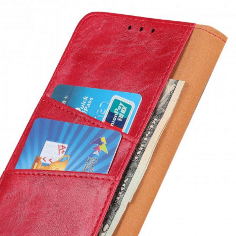 Flip Case Für Realme 8 / 8 Pro Retro-spaltleder