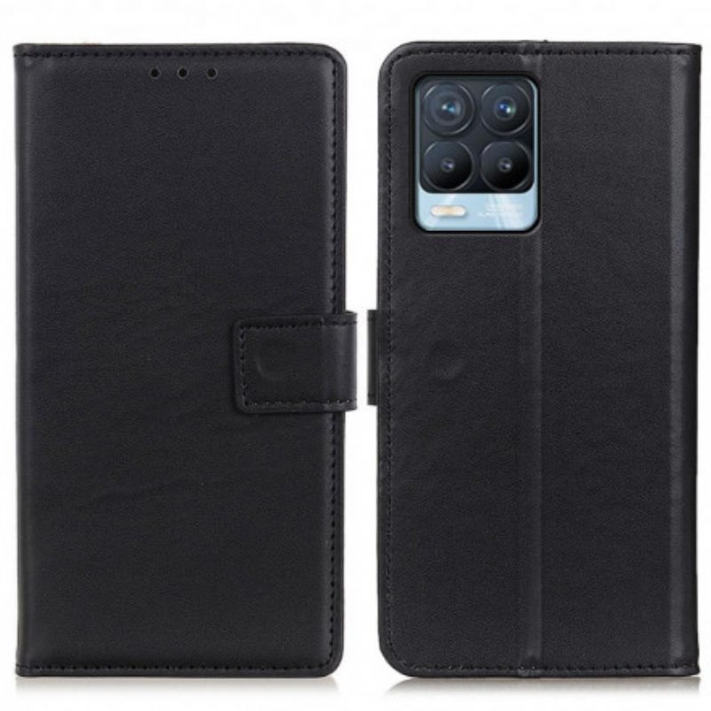 Flip Case Für Realme 8 / 8 Pro Schlichtes Kunstleder