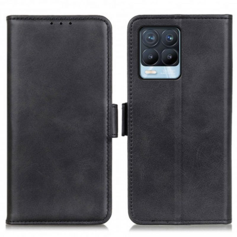 Lederhüllen Für Realme 8 / 8 Pro Flip Case Doppelte Klappe