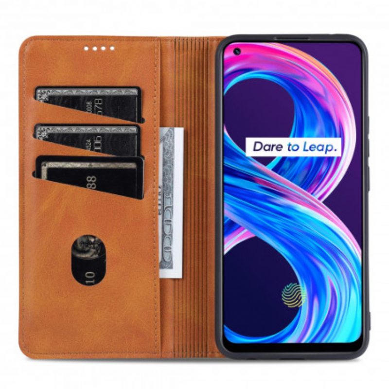 Schutzhülle Für Realme 8 / 8 Pro Flip Case Azns Leder-styling