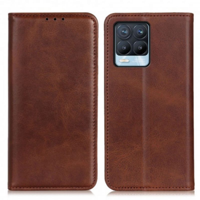 Schutzhülle Für Realme 8 / 8 Pro Flip Case Elegantes Spaltleder