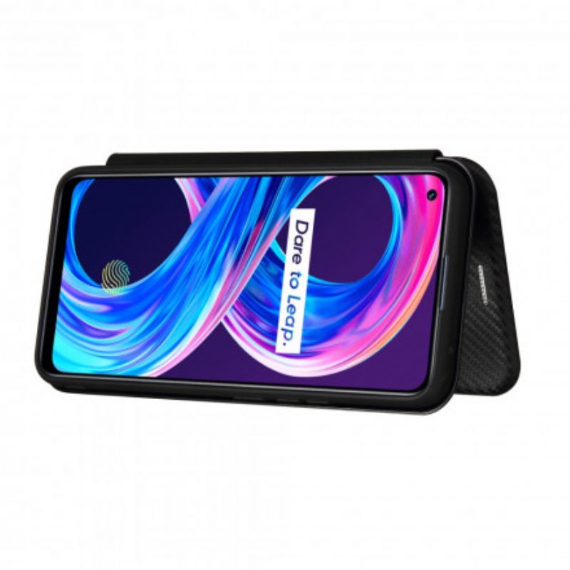 Schutzhülle Für Realme 8 / 8 Pro Flip Case Farbiges Carbon-silikon