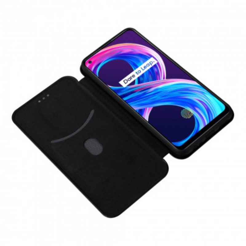 Schutzhülle Für Realme 8 / 8 Pro Flip Case Farbiges Carbon-silikon