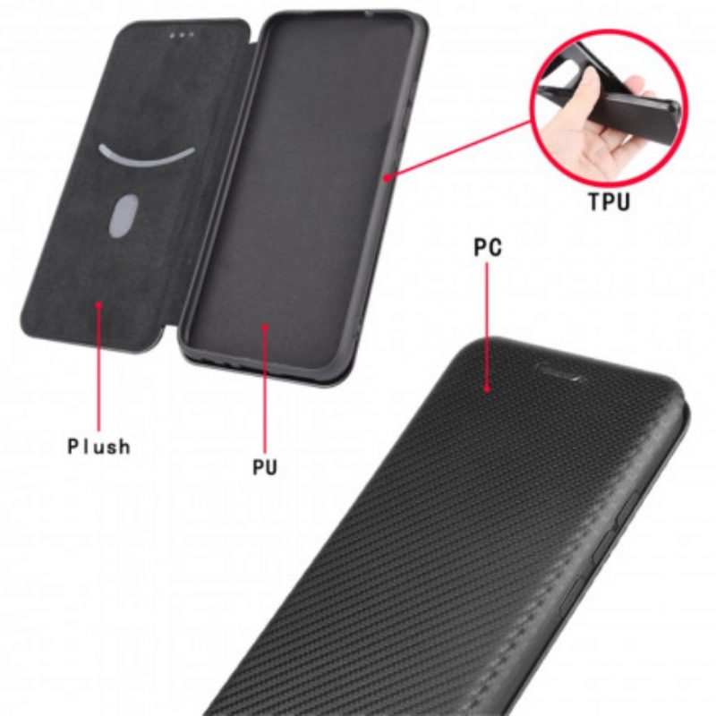 Schutzhülle Für Realme 8 / 8 Pro Flip Case Farbiges Carbon-silikon