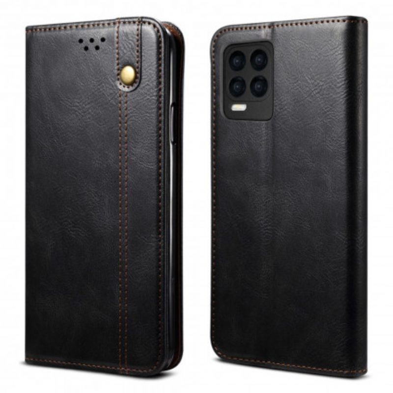 Schutzhülle Für Realme 8 / 8 Pro Flip Case Gewachstes Kunstleder