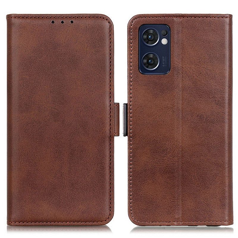 Flip Case Für Oppo Find X5 Lite Flip Case Doppelte Klappe