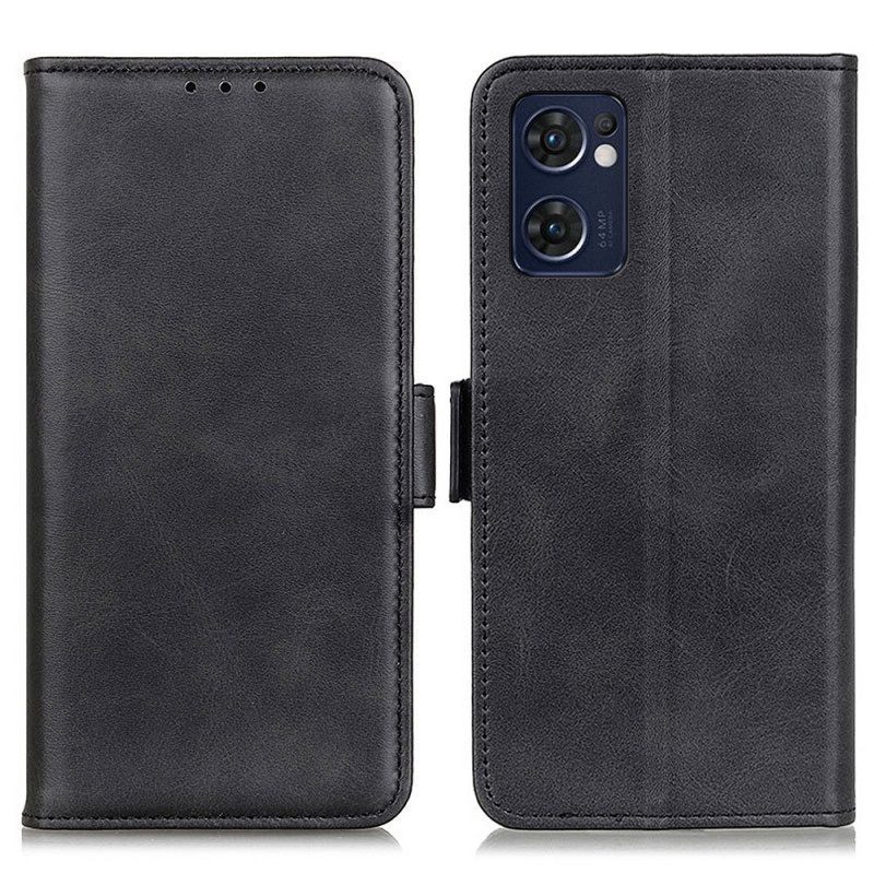 Flip Case Für Oppo Find X5 Lite Flip Case Doppelte Klappe