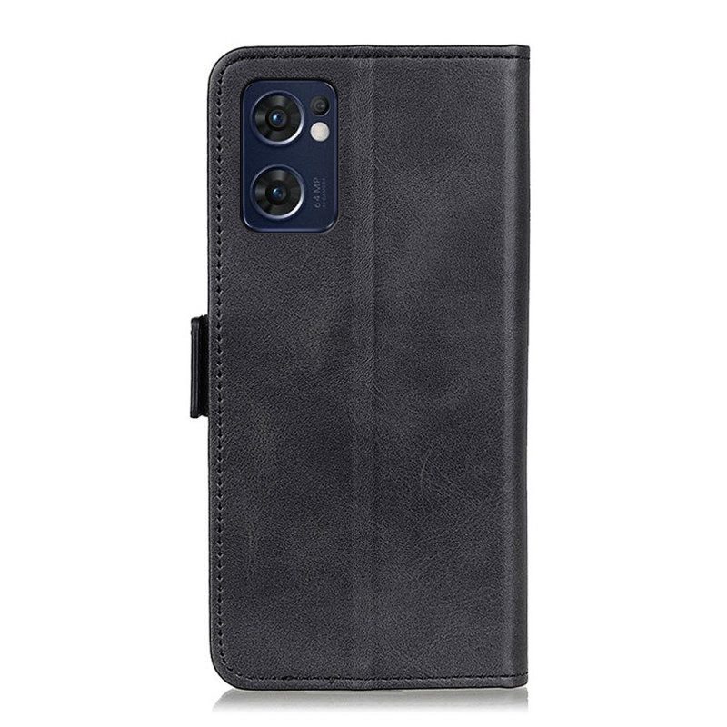 Flip Case Für Oppo Find X5 Lite Flip Case Doppelte Klappe