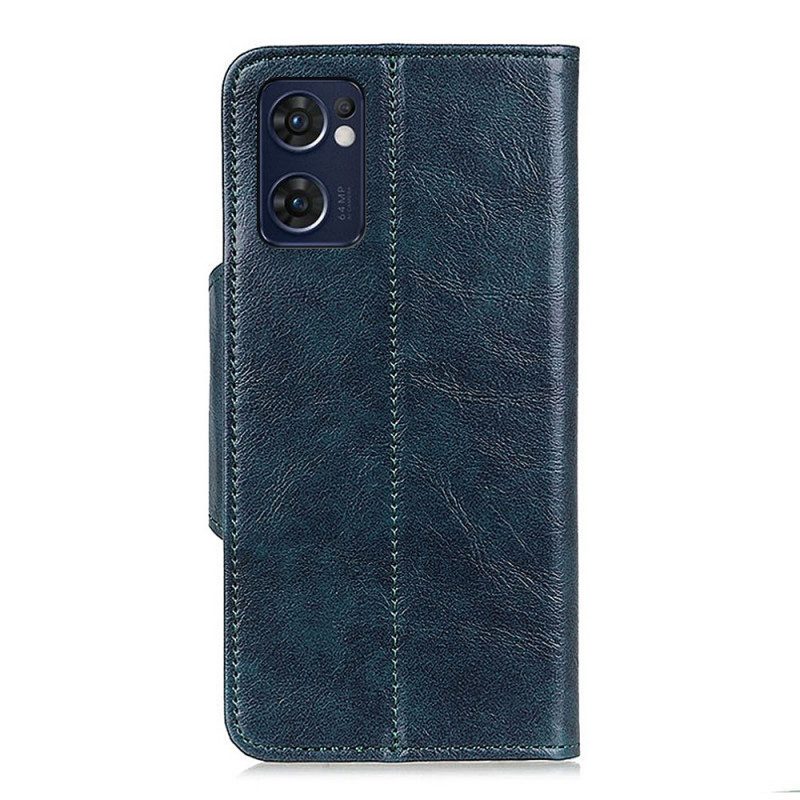 Flip Case Für Oppo Find X5 Lite Kunstleder-lackknopf Khazneh