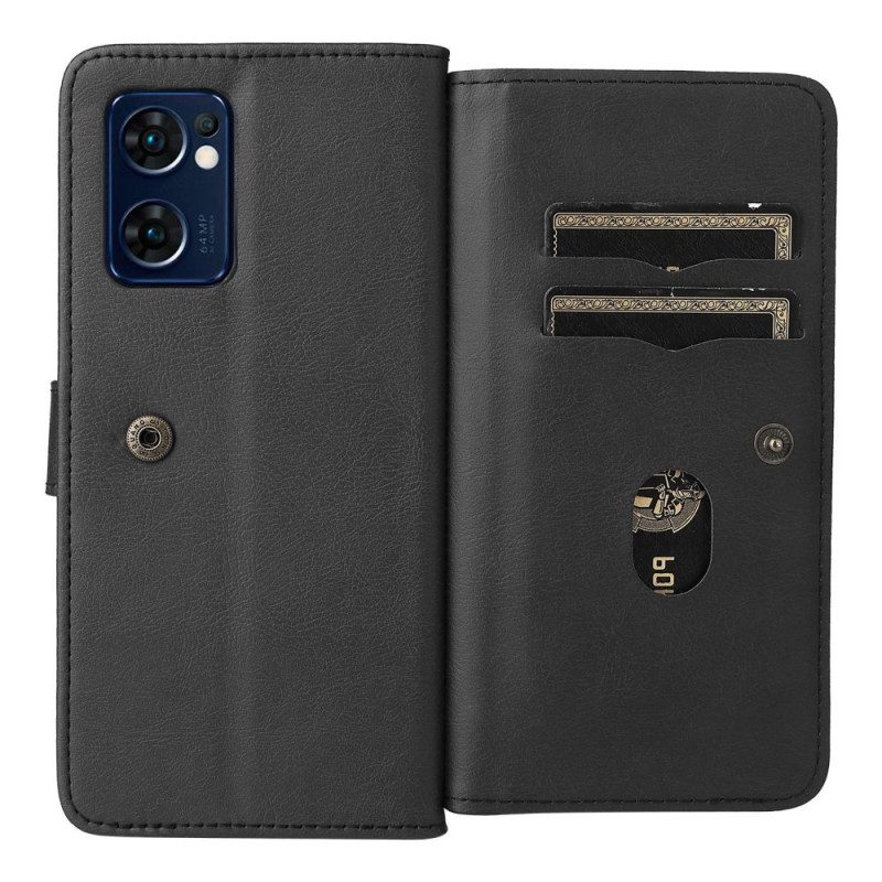 Flip Case Für Oppo Find X5 Lite Multi-karten