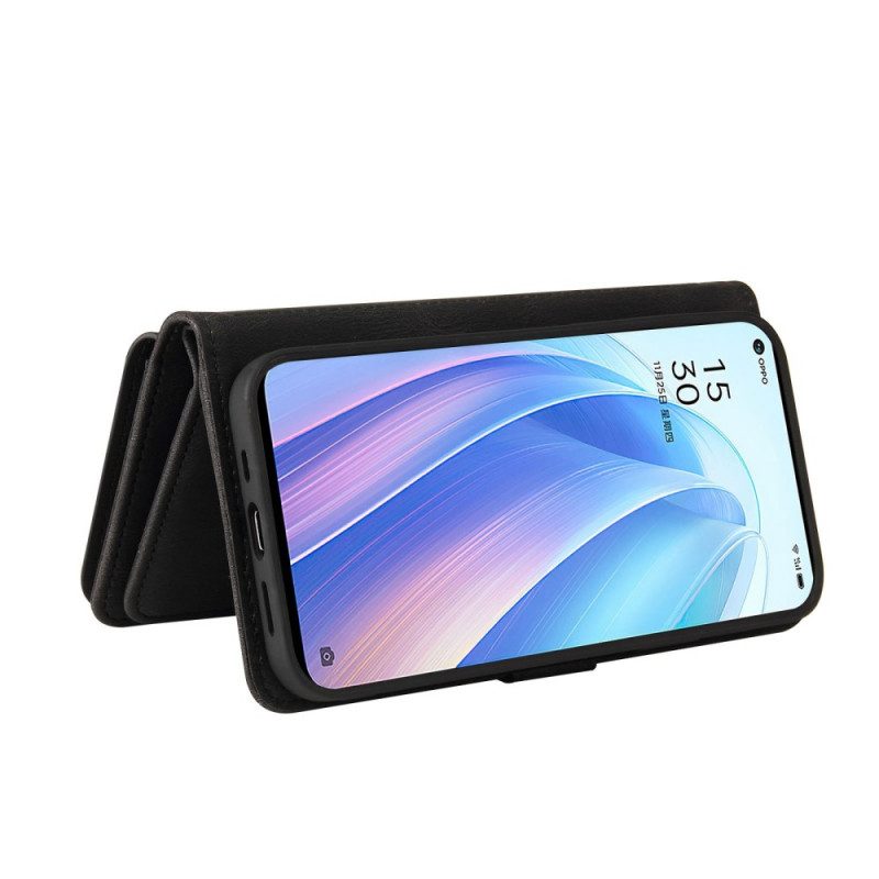 Flip Case Für Oppo Find X5 Lite Multifunktionaler Kartenhalter