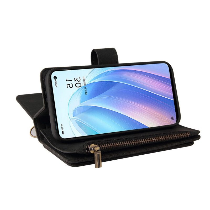 Flip Case Für Oppo Find X5 Lite Multifunktionaler Kartenhalter