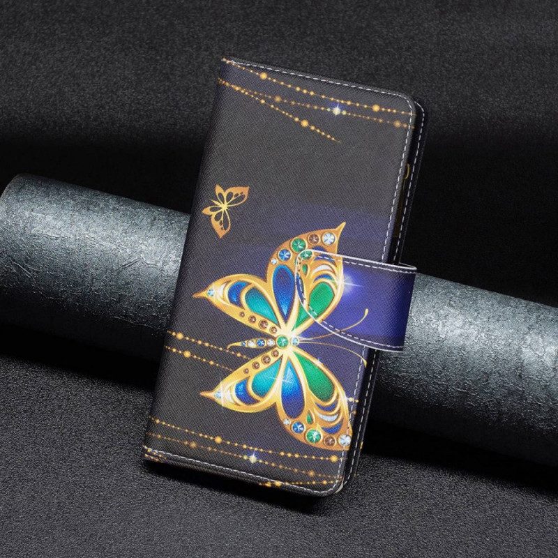 Flip Case Für Oppo Find X5 Lite Royal Butterfly Reißverschlusstasche