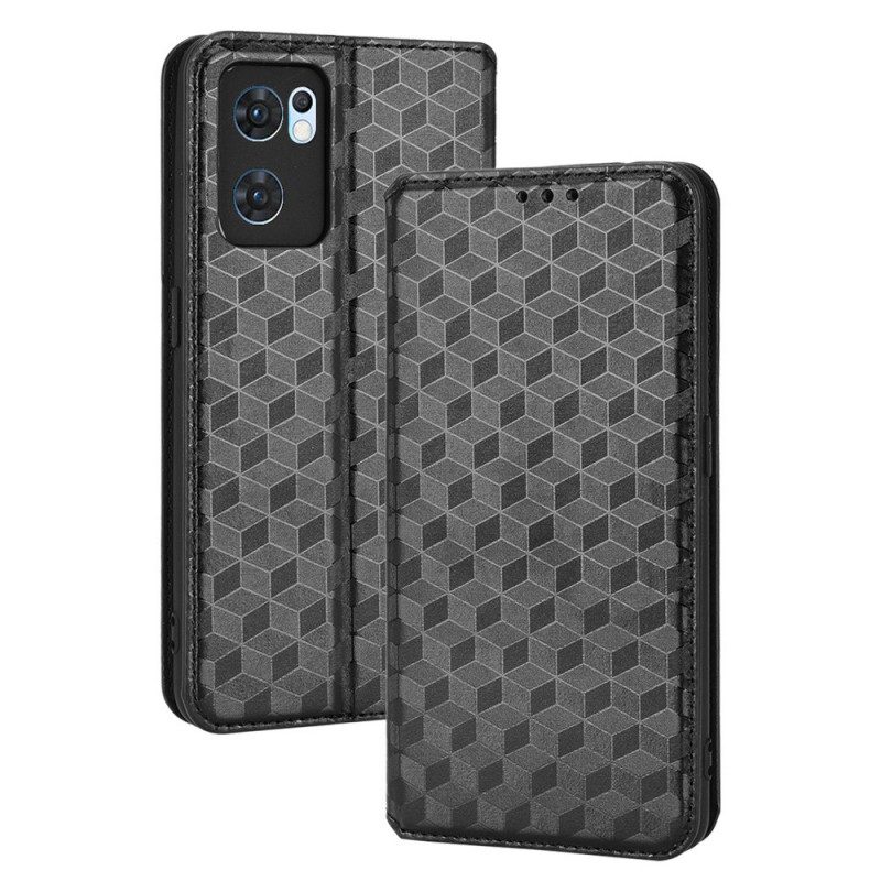 Schutzhülle Für Oppo Find X5 Lite Flip Case Diamant-ledereffekt