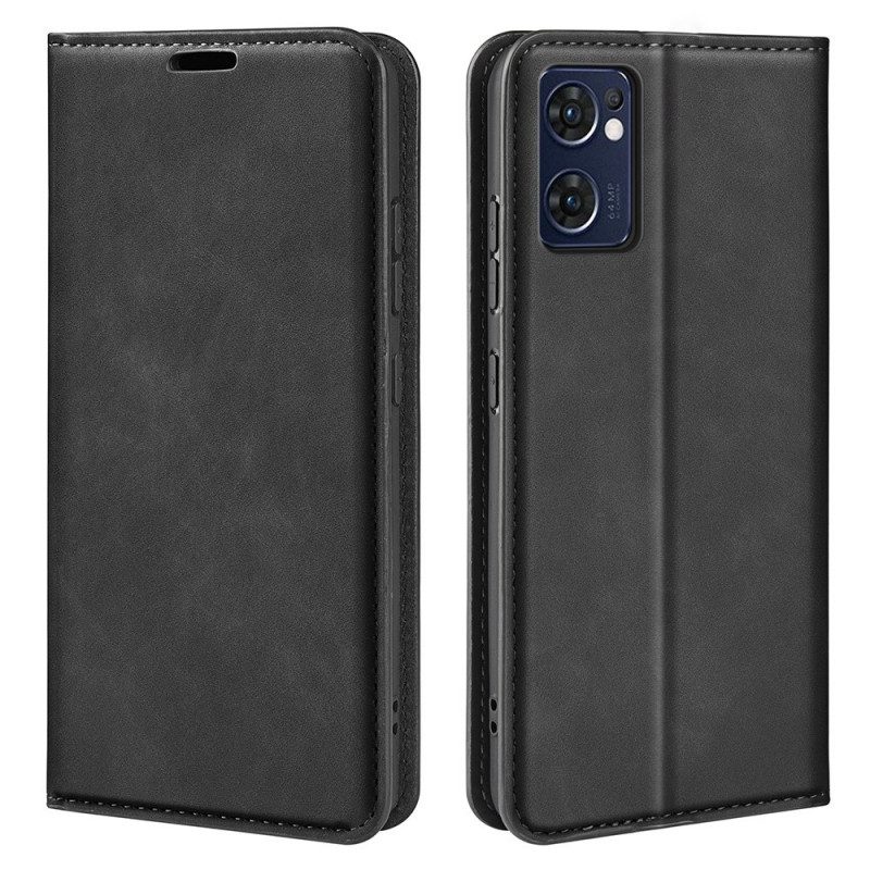 Schutzhülle Für Oppo Find X5 Lite Flip Case Kunstleder. Einfarbig