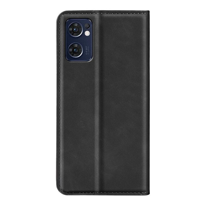 Schutzhülle Für Oppo Find X5 Lite Flip Case Kunstleder. Einfarbig