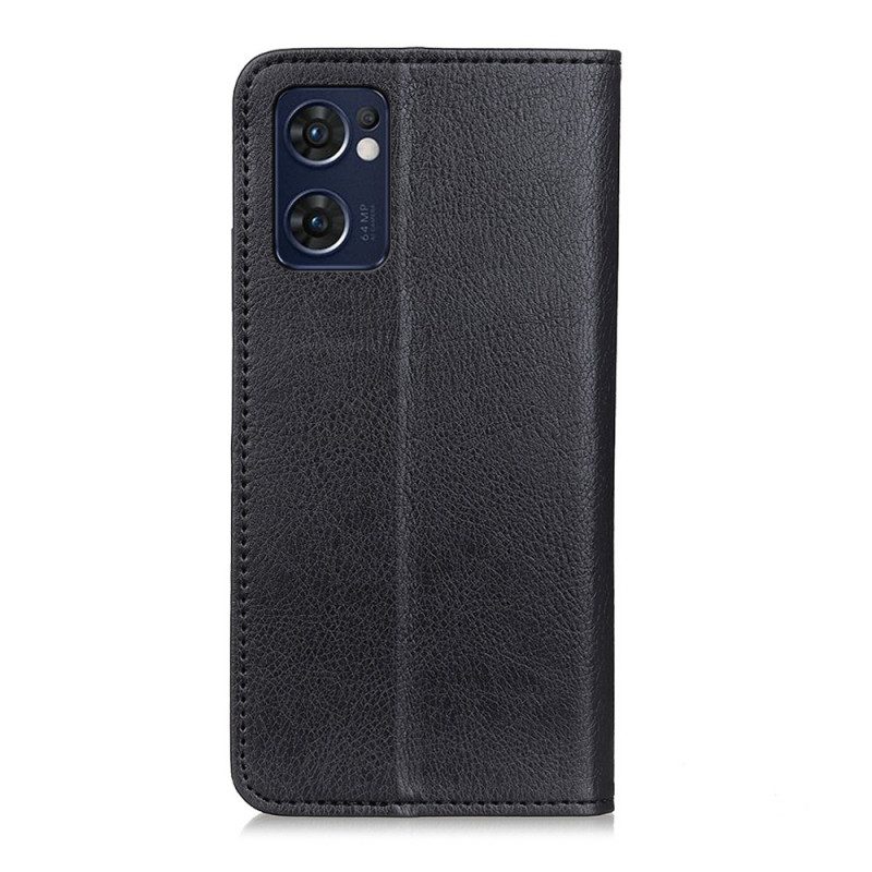 Schutzhülle Für Oppo Find X5 Lite Flip Case Litschi-spaltleder