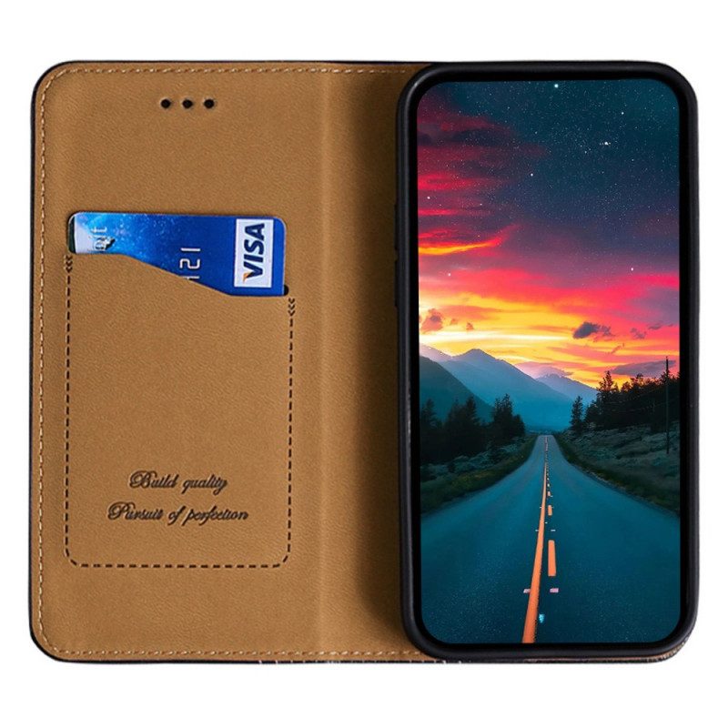 Schutzhülle Für Oppo Find X5 Lite Flip Case Nähte Aus Litschi-spaltleder