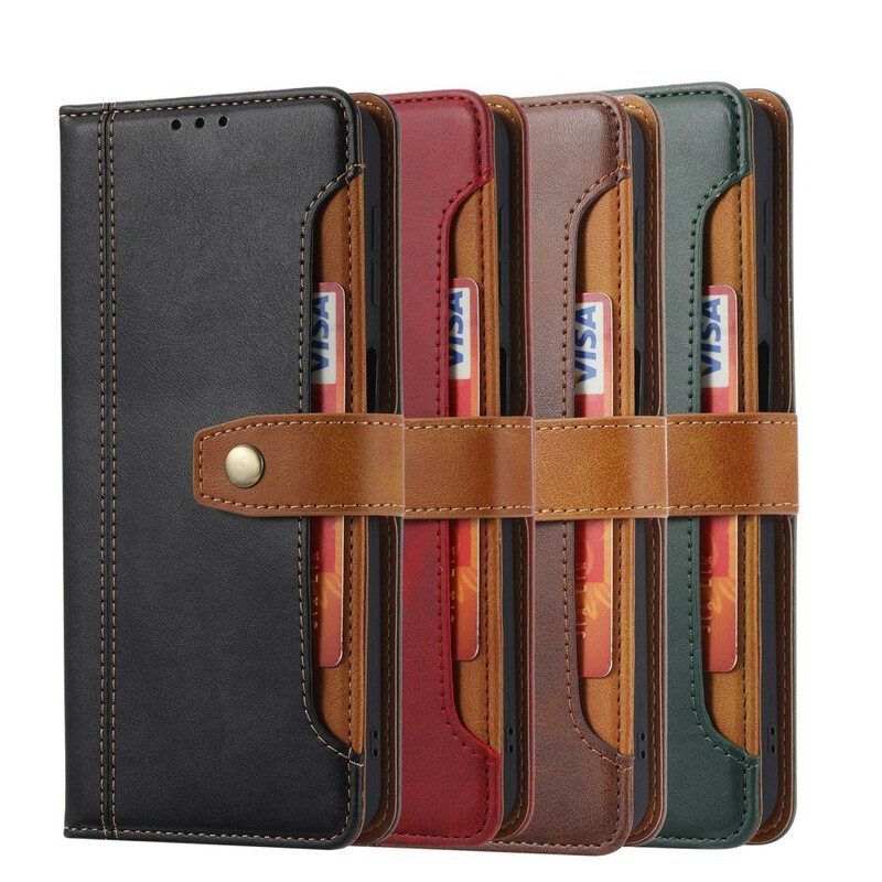 Flip Case Für Xiaomi Redmi Note 10 / 10S Kartenhalter Und Riemen Vorne