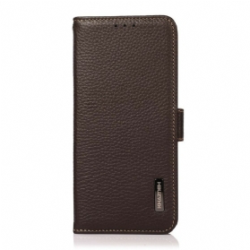 Flip Case Für Xiaomi Redmi Note 10 / 10S Lychee-leder Khazneh Rfid