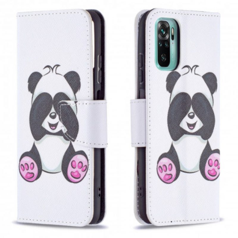 Flip Case Für Xiaomi Redmi Note 10 / 10S Panda-spaß