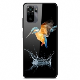 Hülle Für Xiaomi Redmi Note 10 / 10S Kronenvogel Aus Gehärtetem Glas