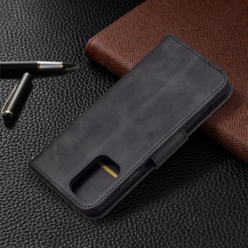 Lederhüllen Für Xiaomi Redmi Note 10 / 10S Flip Case Glatte Klappe Schräg