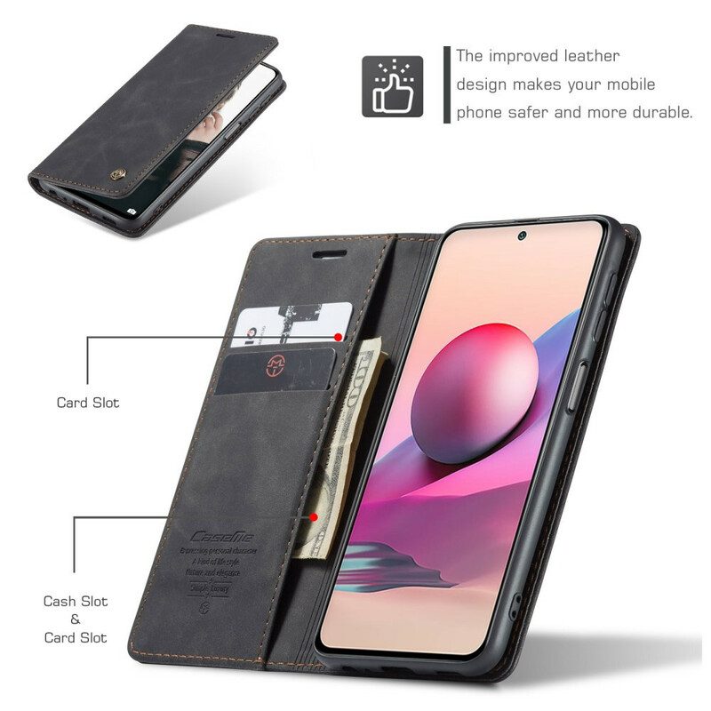 Schutzhülle Für Xiaomi Redmi Note 10 / 10S Flip Case Caseme Ledereffekt