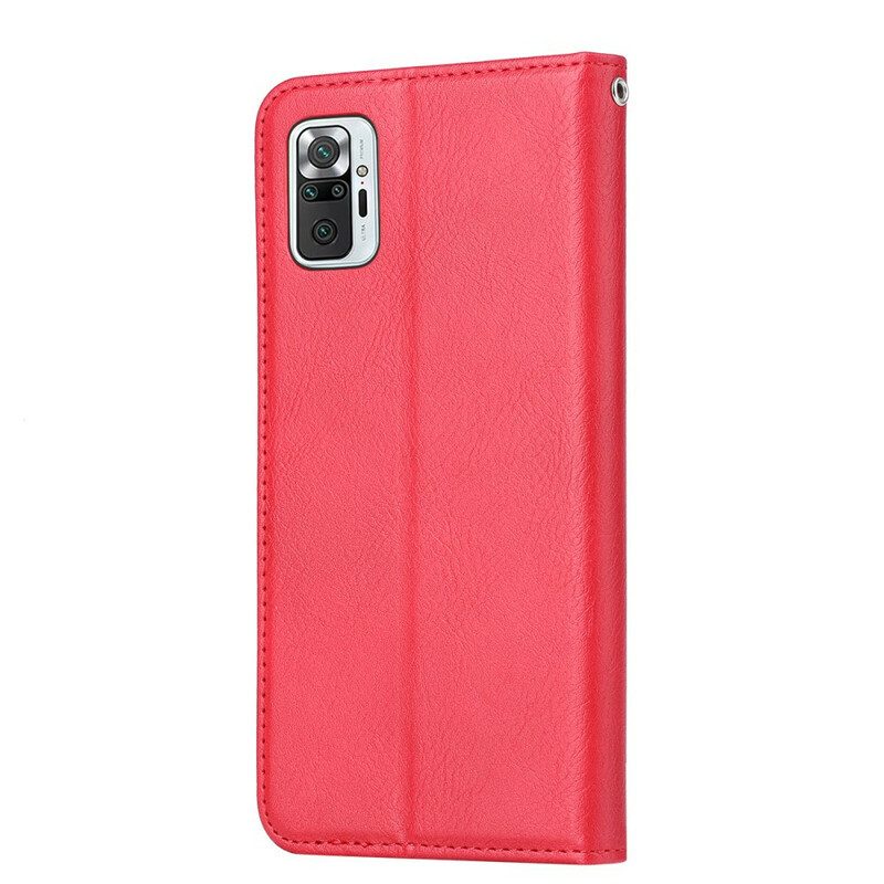 Schutzhülle Für Xiaomi Redmi Note 10 / 10S Flip Case Kartenhalter Aus Kunstleder