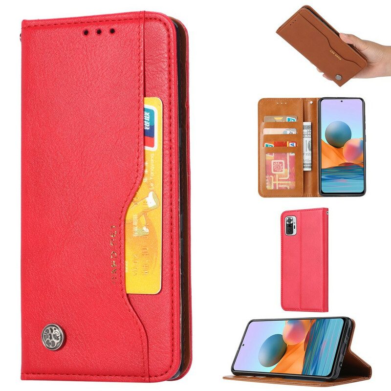 Schutzhülle Für Xiaomi Redmi Note 10 / 10S Flip Case Kartenhalter Aus Kunstleder