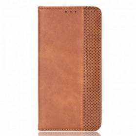 Schutzhülle Für Xiaomi Redmi Note 10 / 10S Flip Case Stilisierter Vintage-ledereffekt