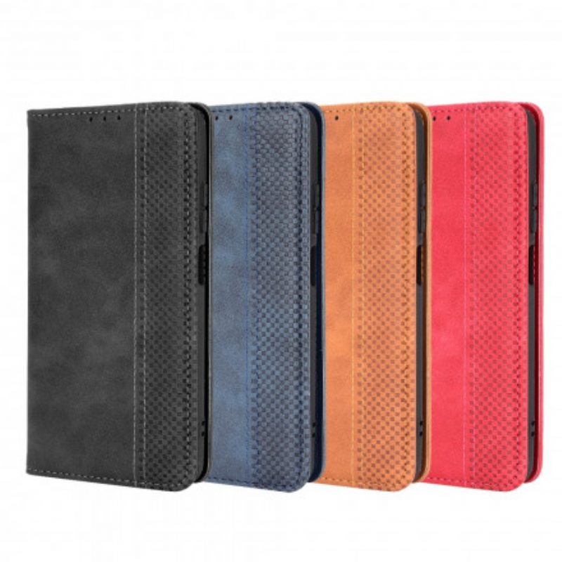 Schutzhülle Für Xiaomi Redmi Note 10 / 10S Flip Case Stilisierter Vintage-ledereffekt