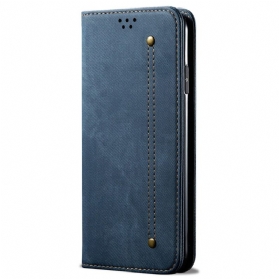 Flip Case Motorola Edge 50 Ultra Jeansstoff