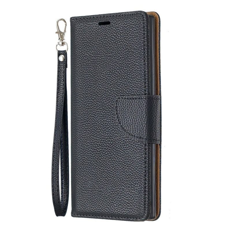 Flip Case Für Samsung Galaxy Note 10 Flip Case Lychee Rabat Oblique