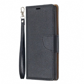 Flip Case Für Samsung Galaxy Note 10 Flip Case Lychee Rabat Oblique