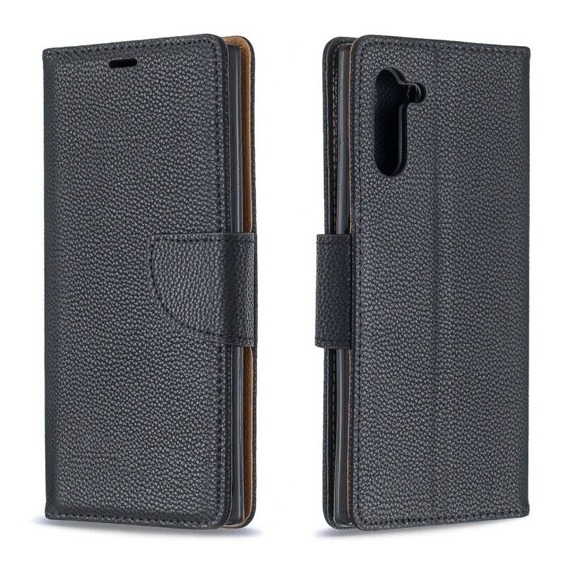 Flip Case Für Samsung Galaxy Note 10 Flip Case Lychee Rabat Oblique