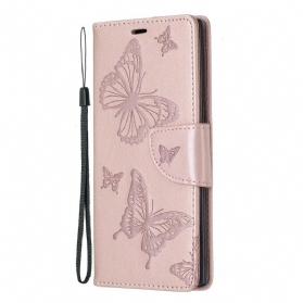 Flip Case Für Samsung Galaxy Note 10 Flip Case Schmetterlinge Und Schräge Klappe