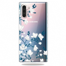 Handyhülle Für Samsung Galaxy Note 10 Weiße Blumen