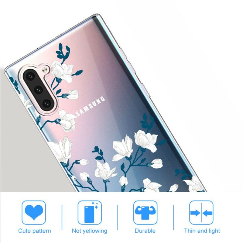 Handyhülle Für Samsung Galaxy Note 10 Weiße Blumen