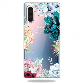 Hülle Für Samsung Galaxy Note 10 Nahtlose Aquarellblumen