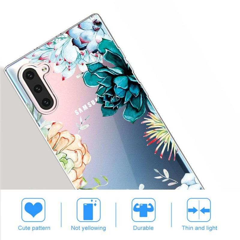 Hülle Für Samsung Galaxy Note 10 Nahtlose Aquarellblumen