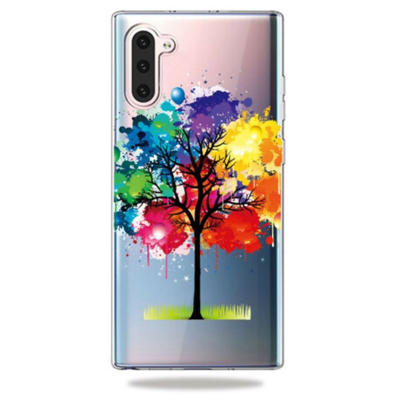 Hülle Für Samsung Galaxy Note 10 Nahtloser Aquarellbaum