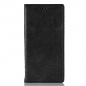 Schutzhülle Für Samsung Galaxy Note 10 Flip Case Stilisierter Vintage-ledereffekt