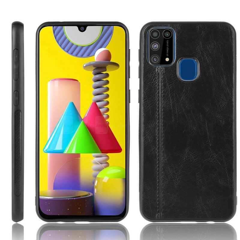 Hülle Für Samsung Galaxy M31 Couture-ledereffekt