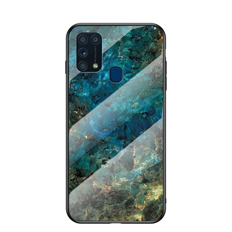 Hülle Für Samsung Galaxy M31 Premium-farbiges Gehärtetes Glas