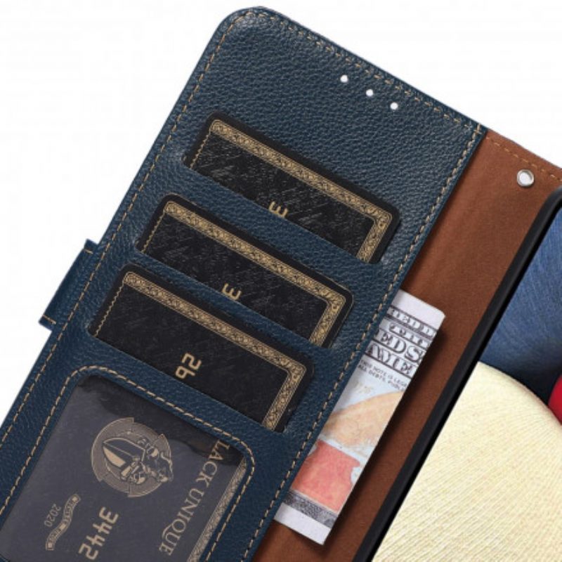 Flip Case Für Motorola Edge 20 Rfid-khazneh Im Litschi-stil