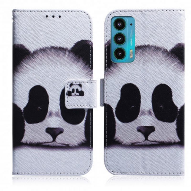 Lederhüllen Für Motorola Edge 20 Panda-gesicht