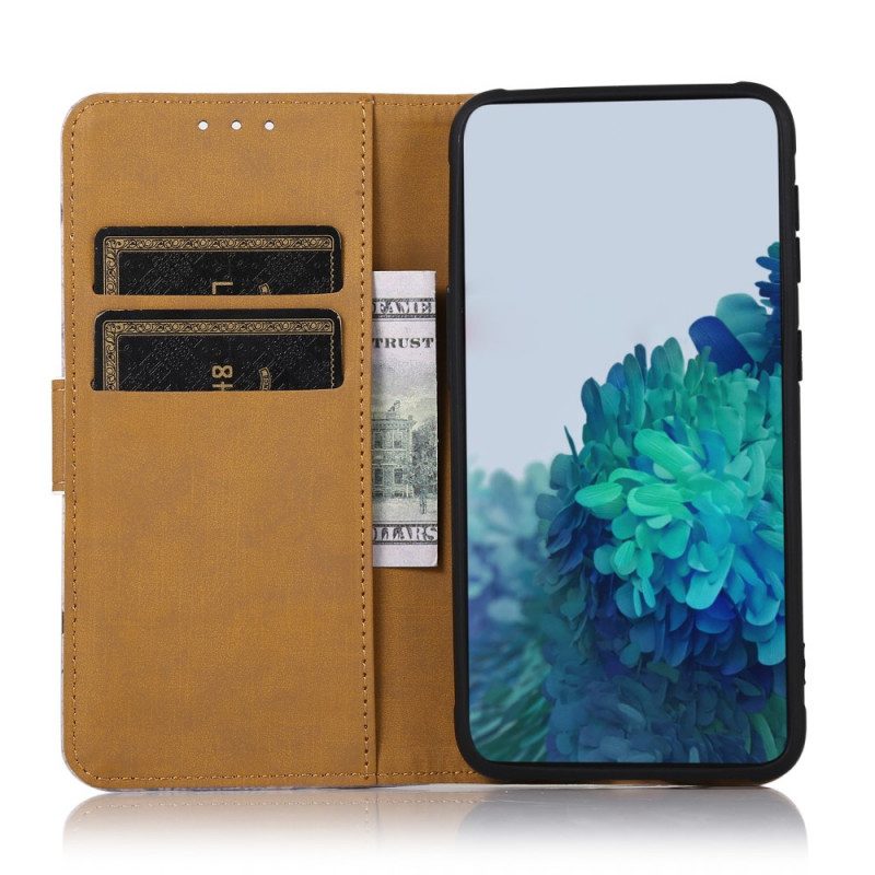 Flip Case Für Huawei Nova 8i Ein Paar Eulen Auf Dem Baum