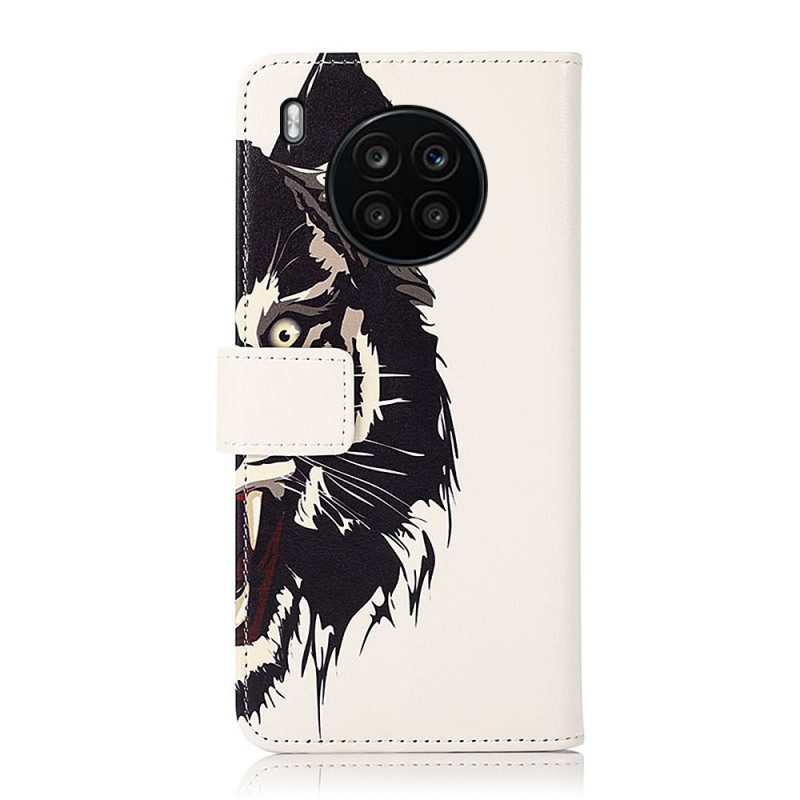 Flip Case Für Huawei Nova 8i Wilder Tiger